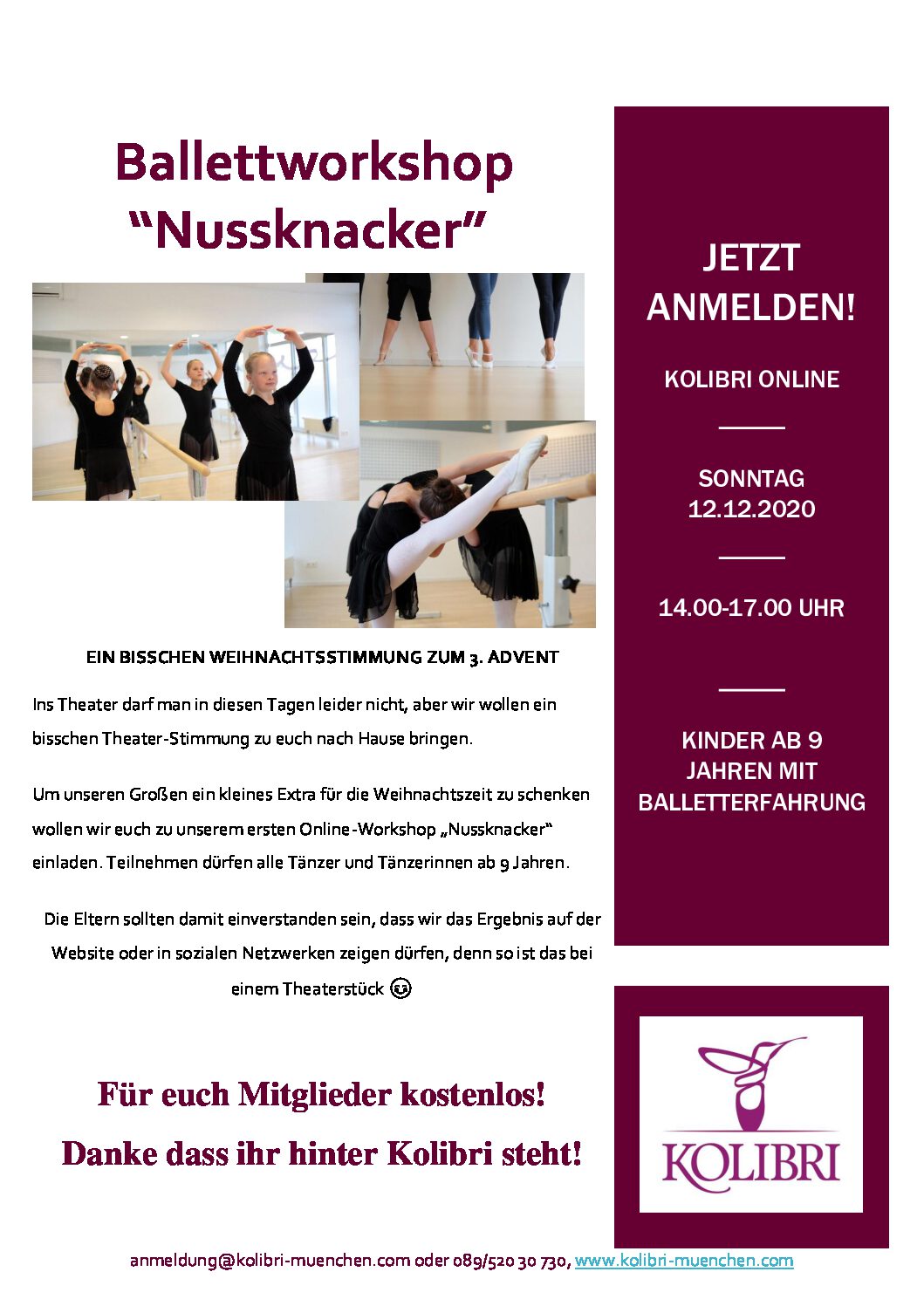 Ballettworkshop “Nussknacker”